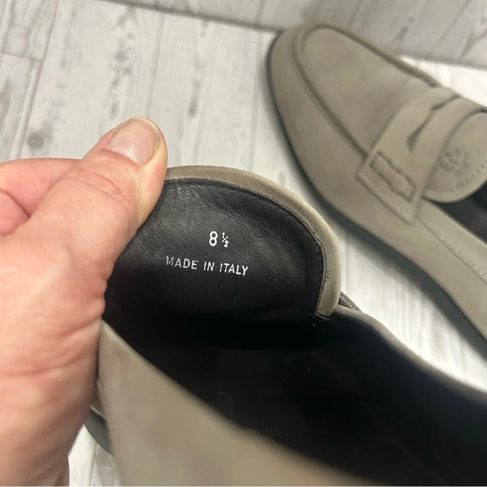 Brooks Brothers Size 8.5 Gray/Taupe Penny Loafers Suede Flats